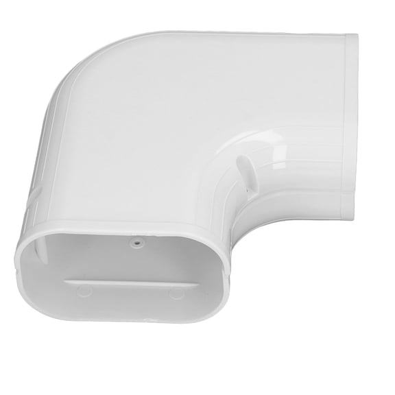 Xirurus Flat Elbow PVC Line Cover 433 130 Series Decorative Air Conditioner Tubing Accessories Kit for Mini Split and Central AC Units, 7.87 inches / 20 cm Length, Waterproof & UV Proof