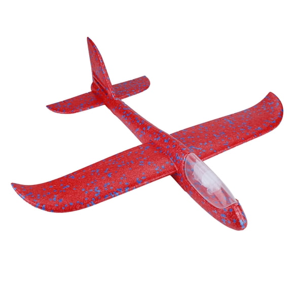 Xirurus Flying Mini Throwing Glider Shiny Night Aircraft Toy Hand Launch Airplane Model, 19.09 inches / 48.5 cm EPP Foam Toss Plane, Red[cite: 1]