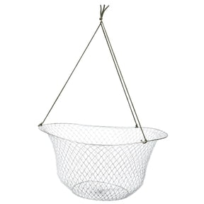 Xirurus Foldable Steel Wire Fishing Cage Trap Net for Shrimp Crab Lobster Crawfish Catching, Portable Freshwater Outdoor Fish Tackle Storage Accessory, Silver, 18.11 inches / 46 cm