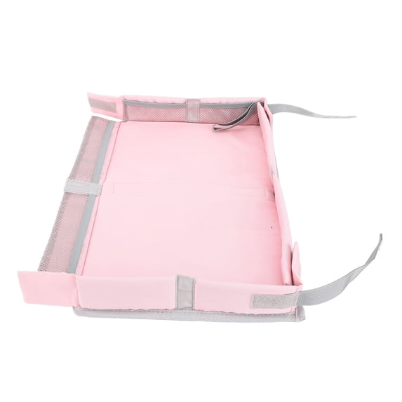 Xirurus Foldable Travel Tray Cover for Kids & Adults - Pink, Waterproof Airplane & Train Table Organizer, Portable Lap Desk Activity Board for Toddlers, 10.63 inches / 27 cm