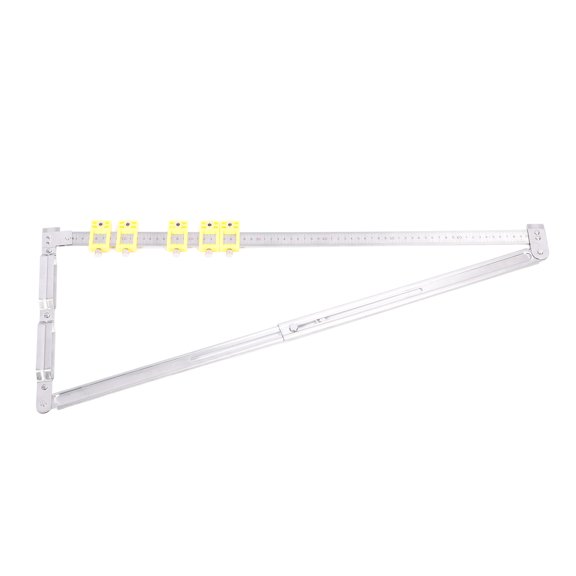 Xirurus Folding Measuring Ruler with 5 Sliders Stainless Steel 2 in 1 Connector Hole Drilling Locator Ruler for Woodworking Precision Measurement Tool (30.7 inches / 78 cm)