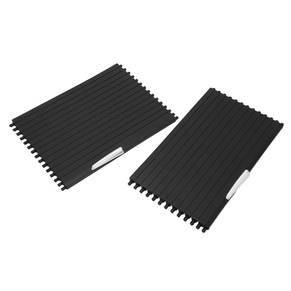 Xirurus Front Center Console Cup Holder Roller Blind Cover 2PCS, Replacement for BMW X5 SAV E70 (2007-2013) & X6 E71 E72 (2008-2014), Interior Sliding Shutter Panel, OE 51166954943, Black