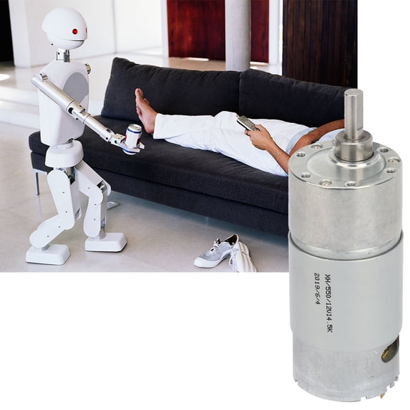 Xirurus Full Copper Coil Speed Reduction Large Torsion DC Gear Motor 6V 380RPM Metal Electric Motor