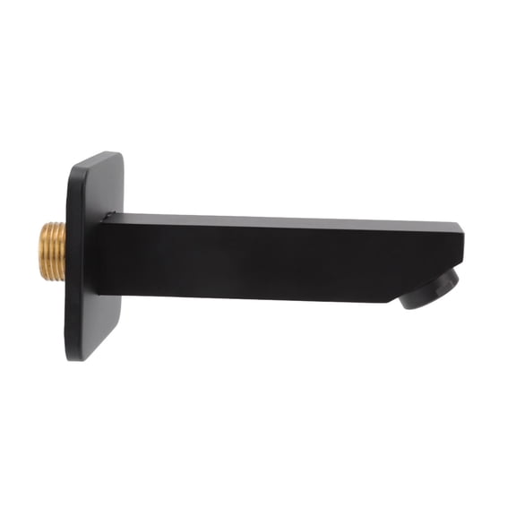 Xirurus G1/2 Copper Bathtub Faucet Concealed Seamless Bathroom Tub Spout Black Finish, Wall-Mounted Replacement Tub Spout for Bathroom Remodel, High Quality Construction (8.66 inches / 22 cm)