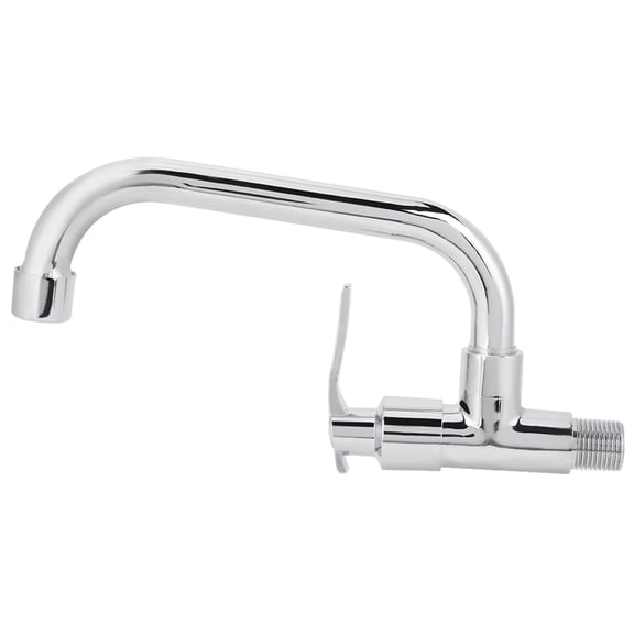 Xirurus G1/2in Wall Mounted Kitchen Water Faucet Single Cold Water Tap 7.9 inches / 20 cm Swivel Spout for Home Use