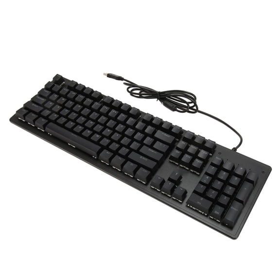 Xirurus Gaming Keyboard USB 104 Keys Mechanical Switch RGB Backlit 4.9ft Cable Wired Keyboard for Desktop Laptop Computer Green Switch(Black Keycaps)