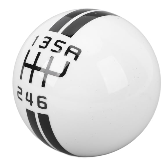 Xirurus Gear Shift Knob 6 Speed Round Ball Shifter for Ford Mustang 1967-2018 White Black
