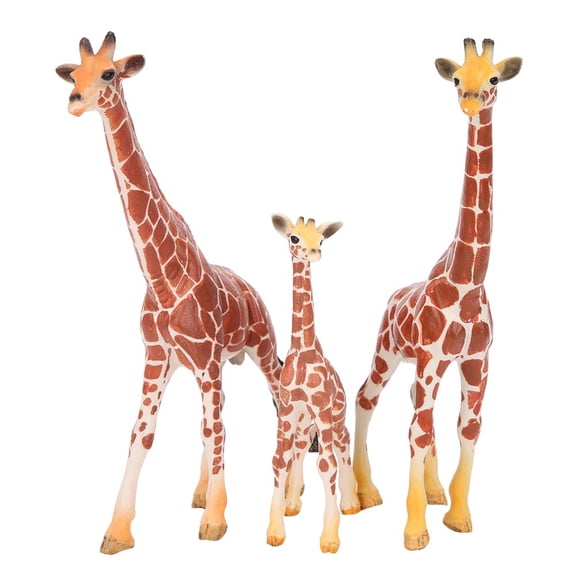 Xirurus Giraffes Family Animal Figurines Wildlife Models Decoration Children Educational Toy Set
