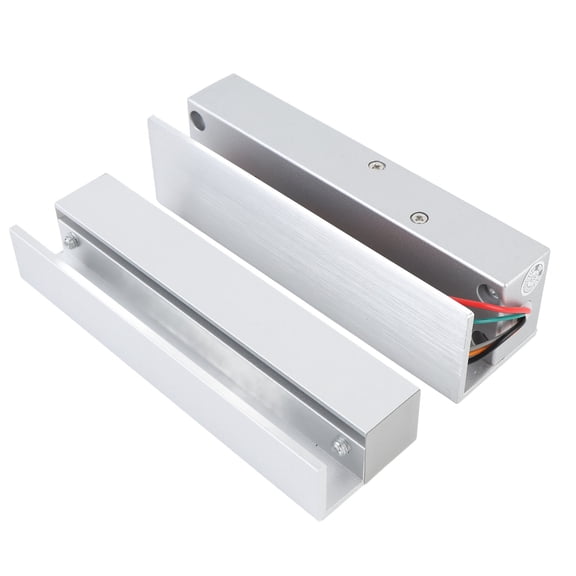 Xirurus Glass Door Electric Lock Frameless Electronic Drop Bolt Latch DC 12V Left Open Aluminum Alloy Hardware (6.69 inches / 17.0 cm)