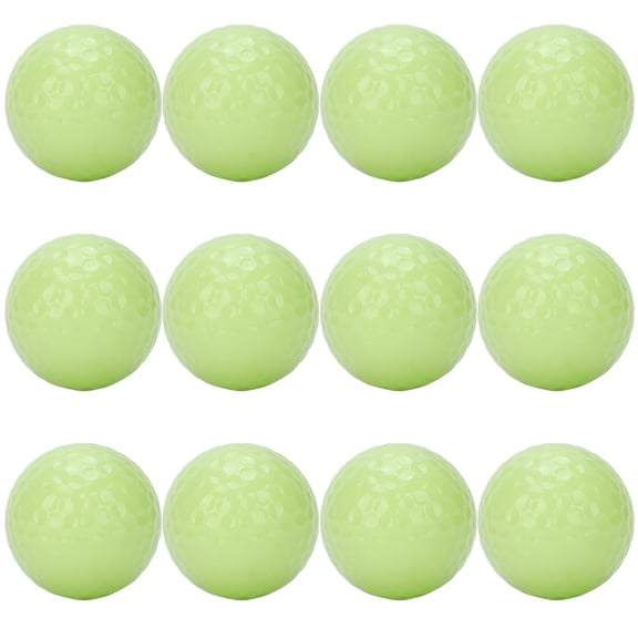 Xirurus GlowGolf 12Pack Luminous Night Golf Balls Fluorescent Green, BatteryFree, SunCharged, Perfect for Night Play