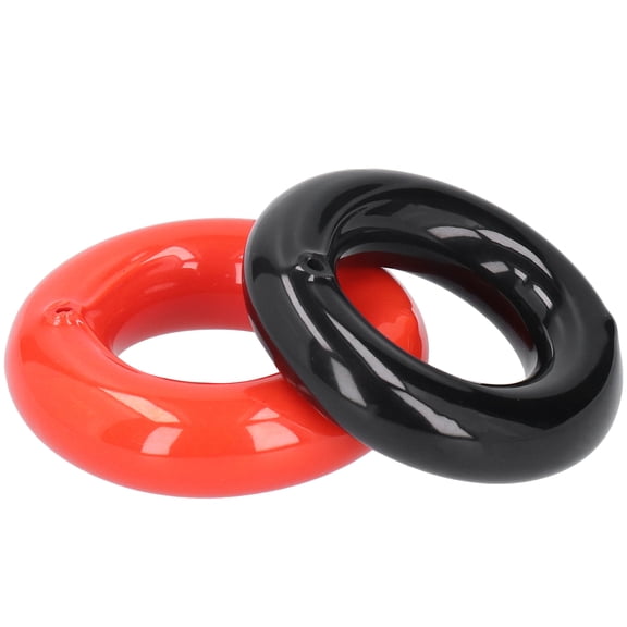 Xirurus Golf Club Weightening Ring Swing Trainer Accessory, Rubber & Metal Warm-Up Aid, Black and Red (2 Pack, Outer Dia 2.4 inches / 62.2 mm, 10.5 oz / 300g)