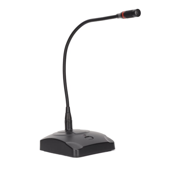Xirurus Gooseneck Desktop Condenser Microphone with 6.35mm XLR Cable, Cardioid Pickup Pattern for Conferences & Broadcasts, Black Color (Dimensions: 9 inches / 23 cm) Professional Audio Equipment
