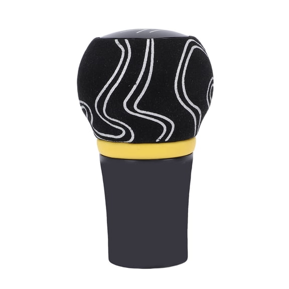 Xirurus Graffiti Suede Gear Shift Knob, Premium Aluminum Alloy Manual Transmission Stick Shifter Lever Head Replacement with 4 Adapters for Most Cars & Trucks, Black