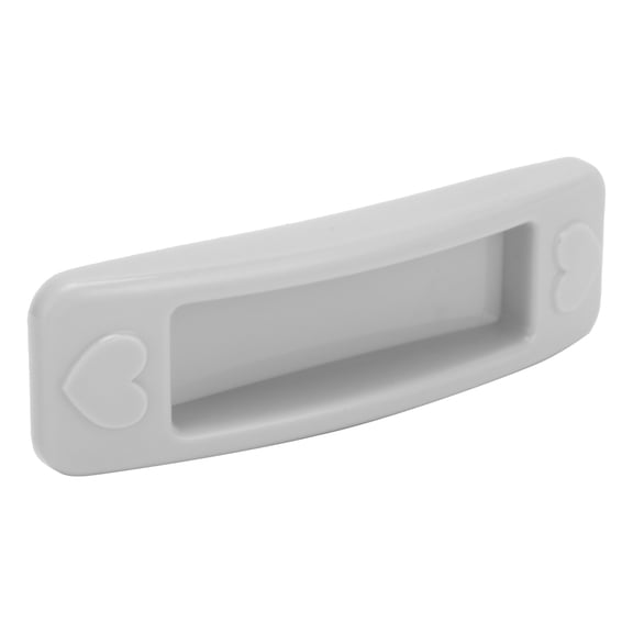Xirurus Gray Non-Drill Glass Sliding Door Handle, Self-Adhesive Plastic Pull Knob for Cabinets, Drawers, and Windows, 4.3 in / 11 cm Length, Minimalist Home Hardware Replacement