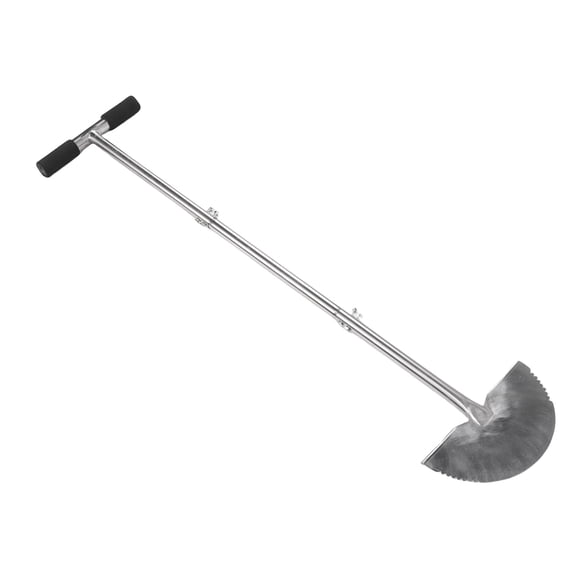 Xirurus Half Moon Lawn Edger Multifunctional Detachable Handheld Step Edger Manual Saw Tooth Border Tool for Garden Landscaping Stainless Steel 37.99 Inches Length