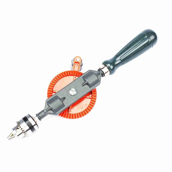 Xirurus Hand Crank Drill All Steel Casting Portable Mini Manual Drilling Tool with Double Pinions for Wood Plastics PVC Glass Fibre 1/4 Inch Teaching Woodworking