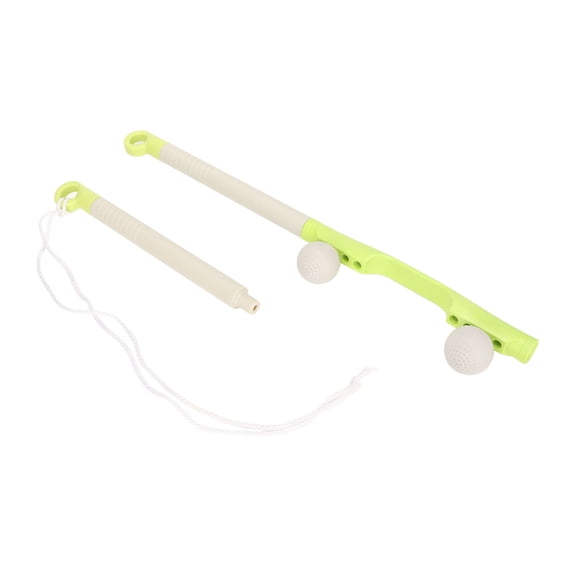 Xirurus Handheld Dual Roller Ball Neck Massager Detachable Muscle Roller Stick for Shoulder Relief Yellow (12.2 inches / 31 cm)