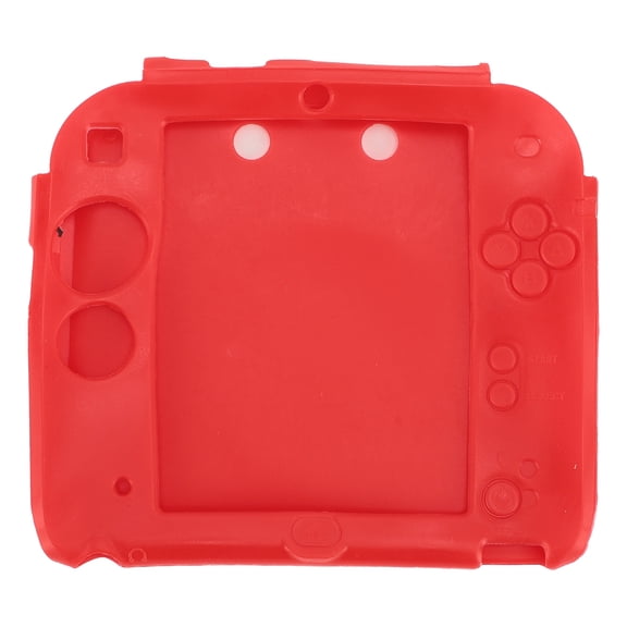 Xirurus Handheld Game Console Silicone Cover for 2DS Soft Protective Case Scratch Resistant with Top Bottom Screen Protector Red (7.87 inches / 20 cm)