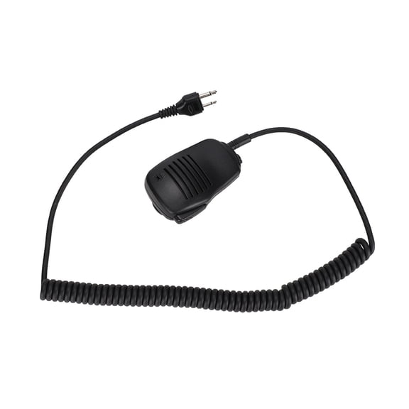 Xirurus Handheld Mic Speaker Microphone for ICOM Cobra Midland Two Way Radios with 360 Degree Rotatable Clip and 3.5mm Earpiece Jack Black