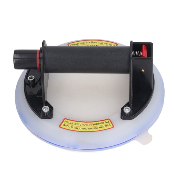 Xirurus Heavy Duty Vacuum Suction Cup Hand Lifter for Glass, Floor & Ceramic Tile (9.06 in / 23 cm) - Strong Grip Glass Lifting Tool Set with Cushion and Filters for Commercial & Residential Use