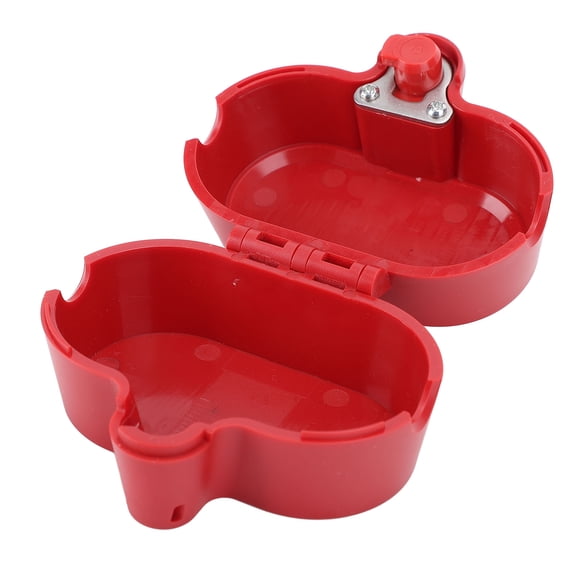 Xirurus Industrial Plug Lock Box Built in Lock Coring Electrical Plug Lockout Device for Various Industrial Plugs or Interface Terminals, 17x9x6cm / 6.69x3.54x2.36 inches Red Safety Lock Box