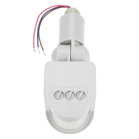 Xirurus Infrared Human Body Motion Sensor Detector Inductor Switch for LED Floodlight, 85-265V Adjustable Delay, White