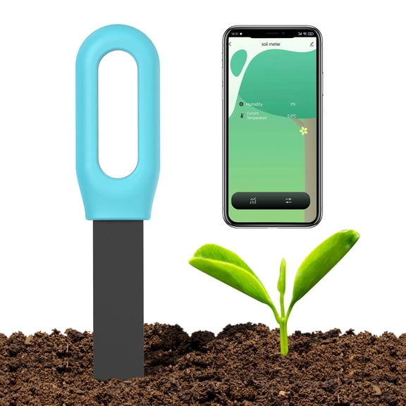 Xirurus Intelligent 2in1 Digital Electric Soil Moisture Ambient Temperature Tester for Indoor Plants, Blue (6.34 inches / 16.1 cm)