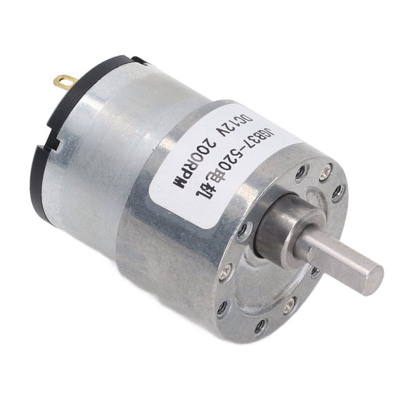 Xirurus JGB37-520 DC 12V Speed Reduction Geared Motor with Hall Encoder, Heavy Duty Electric Motor for Balance Car Robot Equipment, 200 RPM, Compact 13x9x4 inches / 33x22.8x10.1 cm Design