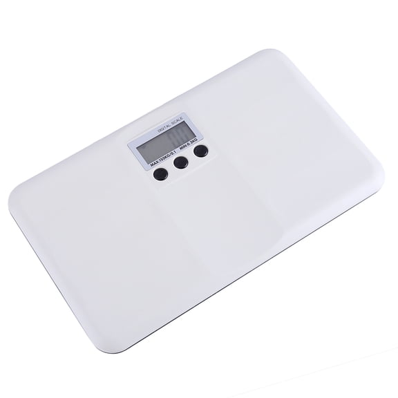 Xirurus LCD Digital Mini Body Weight Scale, Electronic Portable Pet and Baby Scale with On/Tare Function, Backlit Display, 330 lbs / 150 kg Capacity, Low Battery Alarm, White