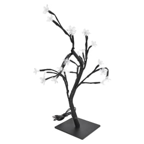 Xirurus LED Cherry Blossoms Tree Lamp, 24 Warm White LEDs, Bonsai Light for Indoor Room Home Decoration, USB Powered Floral Night Light, 12.6 in / 32 cm
