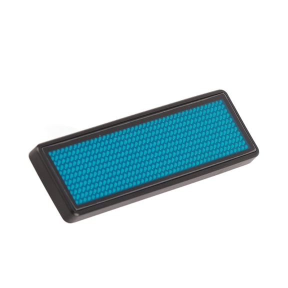 Xirurus LED Name Badge Scrolling Message Tag Blue Digital Character Sign Display, 3.7 x 1.2 x 0.2 inches / 9.3 x 3.0 x 0.6 cm, Rechargable Scrolling Tag for Office Business Store Storefront