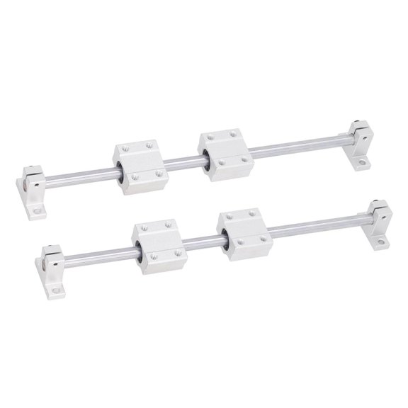 Xirurus Linear Bearing Slide Set 10-400mm / 15.7 in Guide Rod CNC Parts Kit for Electronic Equipment, 12 Pieces