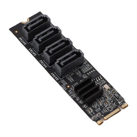 Xirurus M.2 to Serial ATA3.0 Adapter Card ASM1166 M Key B Key PCIe 3.0 NVMe Expansion Card for Desktop SSD HDD