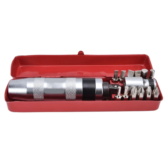 Xirurus Manual Impact Driver Set 1/2in Square to Hex Adapter Reversible Screwdriver with 12PCS Bits Tungsten Chrome Steel 5.7in / 145mm Handle for Home Improvement and Engineering[cite: 1]