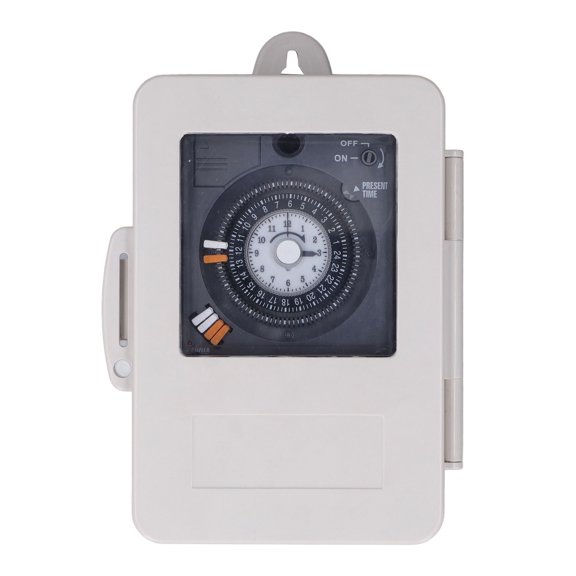 Xirurus Mechanical Timer Switch IP53 Rainproof 24H Cycle Time Relay 30A 250VAC Contact Capacity 100-240VAC Heavy Duty Home Electrical Controller For Indoor Outdoor Automation