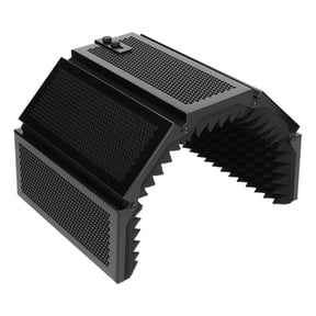 Xirurus Microphone Isolation Cover Shield Professional 5-Panel Pop Filter Sound Absorbing Foam Metal Backplate (23.5 inches / 59.7 cm)