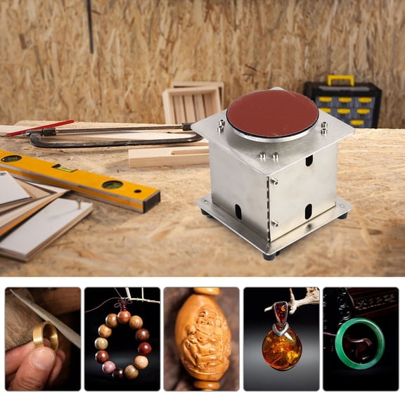 Xirurus Mini Bench Disc Sander Electric Edge Sharpener 7 Variable Speed 20 Sanding Discs 4 inches / 100 mm DIY Benchtop Polishing Grinding Machine for Wood Plastic Metal US Plug Edition