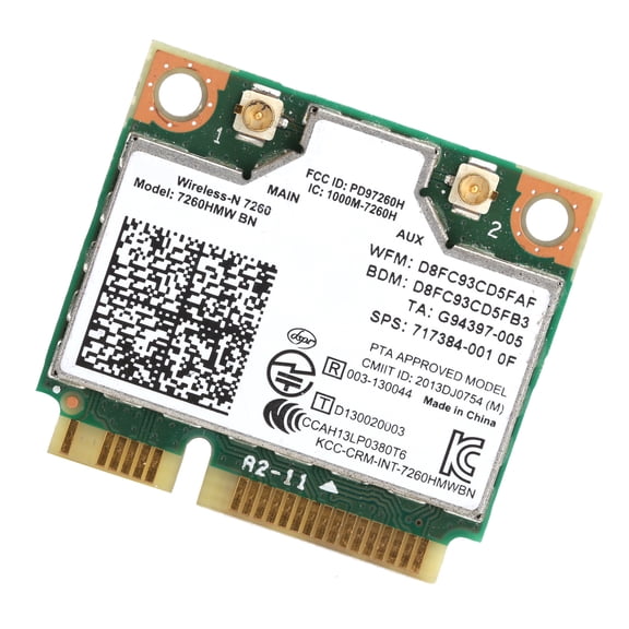 Xirurus Mini PCIE Wireless Wifi Card BT 4.0 Network Express Interface Module 7260HMW bn, 6 inches / 15.2 cm Length