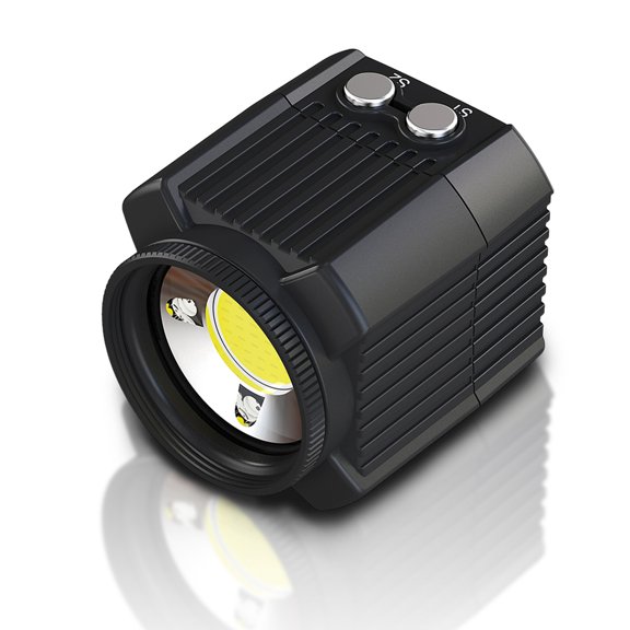 Xirurus Mini Rechargeable LED Video Light 60M Waterproof Diving Photography Lamp for DSLR and Action Cameras Black