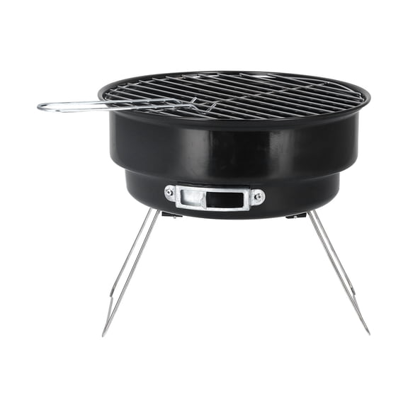 Xirurus Mini Round Barbecue Grill Set Portable Iron Charcoal Kettle Grill for Home Kitchen BBQ Picnic Camping Outdoor Tailgating Tabletop 10.2 Inches / 26 cm