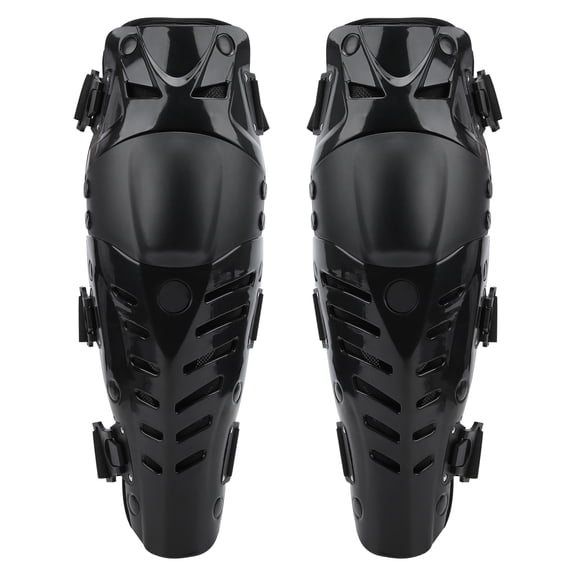 Xirurus Motorcycle Anti-Fall Protective Gear Outdoor Riding Knee Pads Extreme Sports Goods, Adult Unisex PE Rigid Shell & EVA Cushion Protector for Motocross Dirt Bike Racing - Black, One Size