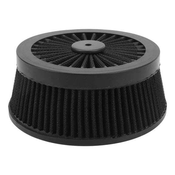 Xirurus Motorcycle Intake Air Filter Round Black Engine Low Wear Air Cleaner Replacement For Touring Softail Dyna Sportster (7.08 inches / 18 cm)