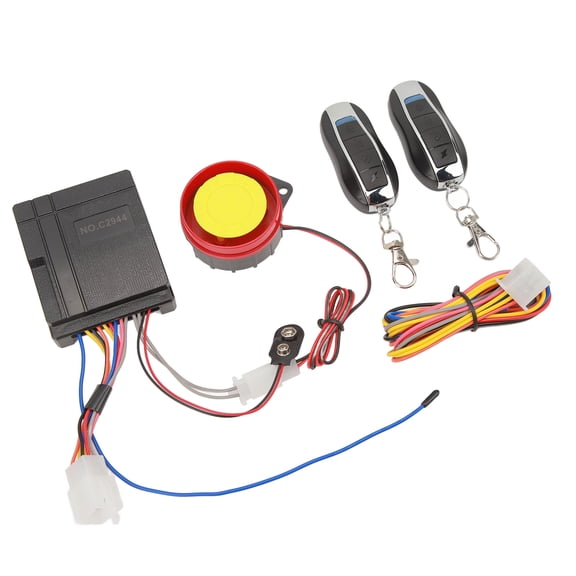 Xirurus Motorcycle Security Alarm Loud High Sensitivity Remote Control Security Alarm System for Scooter Motorbike with 125dB Siren 12V (6.3 inches / 16 cm) Universal Fit