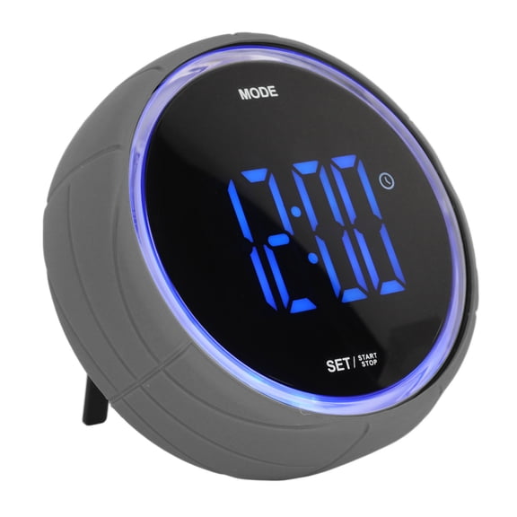Xirurus Multifunctional Kitchen Baking Timer With Cool Ambient Light 1000mAh Rechargeable Student LED Large Screen Time Management Tool Magnetic Backing Included For Home Use Grey