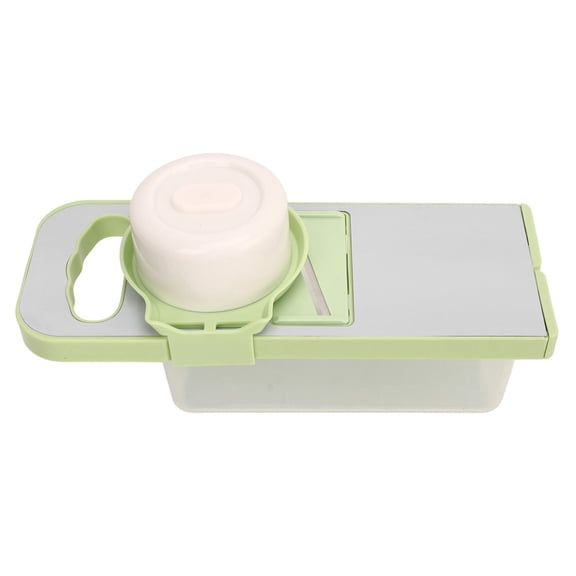 Xirurus Multifunctional Vegetable Chopper 3Blade Potato & Garlic Slicer with AntiSlip Handle & Clear Storage Box