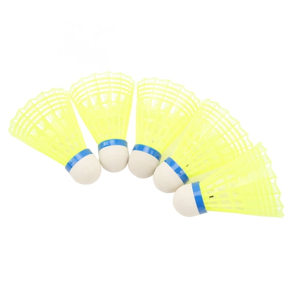 Xirurus Night Glow Series 5 PCS LED Badminton Shuttlecocks for Sports Activities High Resilience Wind Resistant Nylon Birdies