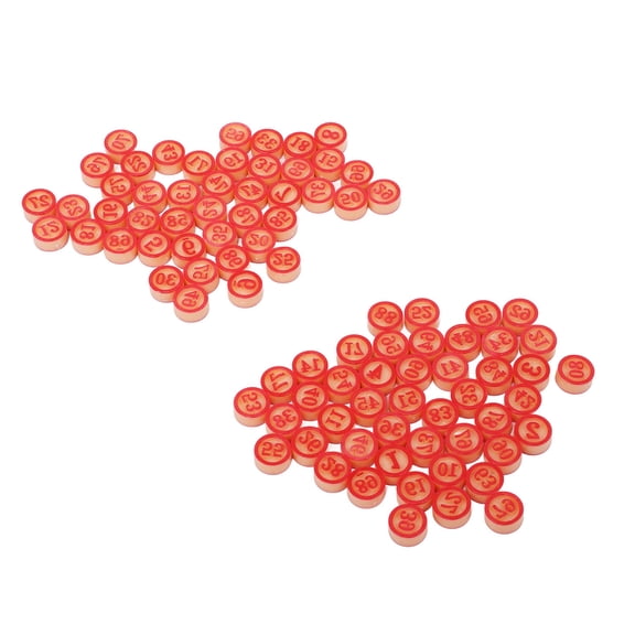 Xirurus Number Board Game Pieces Plastic Solid Interactive Numbers 1-90 Pieces for Party Entertainment Family Game Night, Multicolor, 90 Count (6.30 inches / 16.00 cm) Replacement Game Accessories