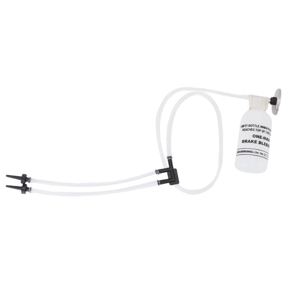 Xirurus One Man Brake Bleeder Kit Rubber Brake Fluid Bleeding Bottle with Transparent Hoses and Conical Connectors, Universal Vehicle Fitment Tool for Cars & Trucks (10 inches / 25.4 cm)