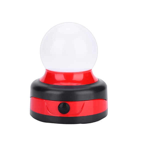 Xirurus Outdoor Camping Portable Plastic Mini Round LED Lantern Tent Light with Magnetic Base & Built-in Hook, Battery Operated Flashlight for Hiking Backpacking Emergencies (Red)