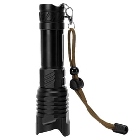 Xirurus P99 Retractable Zoom 2500LM LED Flashlight Aluminum Alloy Micro USB Rechargeable Tactical Torch IPX5 Waterproof for Camping Hiking Outdoor Activities (Battery Not Included) Black 10.4 oz